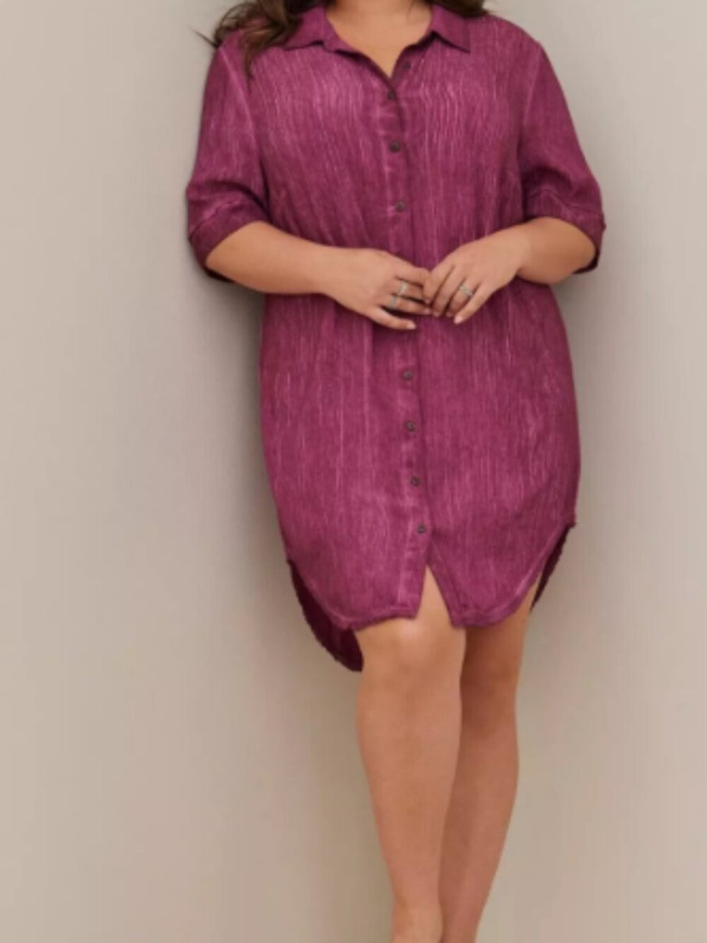 Torrid Gauze Button Through Cover-Up Dress